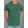 imageNITAGUT Mens Premium Cotton Crew Neck TShirt Fresh Classic TeeA Heather Green
