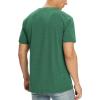imageNITAGUT Mens Premium Cotton Crew Neck TShirt Fresh Classic TeeA Heather Green