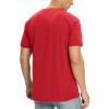 imageNITAGUT Mens Premium Cotton Crew Neck TShirt Fresh Classic TeeA Red