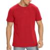 imageNITAGUT Mens Premium Cotton Crew Neck TShirt Fresh Classic TeeA Red