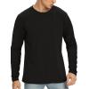 imageNITAGUT Mens Premium Cotton Crew Neck TShirt Fresh Classic TeeB Black
