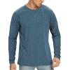 imageNITAGUT Mens Premium Cotton Crew Neck TShirt Fresh Classic TeeB Heather Blue