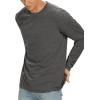 imageNITAGUT Mens Premium Cotton Crew Neck TShirt Fresh Classic TeeB Heather Charcoal