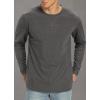 imageNITAGUT Mens Premium Cotton Crew Neck TShirt Fresh Classic TeeB Heather Charcoal