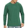 imageNITAGUT Mens Premium Cotton Crew Neck TShirt Fresh Classic TeeB Heather Green