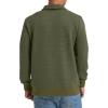 imageNITAGUT Mens Quarter Zip Sweatshirt Long Sleeve Waffle Pullover Sweatshirt with PocketArmy Green
