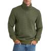 imageNITAGUT Mens Quarter Zip Sweatshirt Long Sleeve Waffle Pullover Sweatshirt with PocketArmy Green