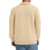 imageNITAGUT Mens Quarter Zip Sweatshirt Long Sleeve Waffle Pullover Sweatshirt with PocketBeige