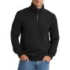 imageNITAGUT Mens Quarter Zip Sweatshirt Long Sleeve Waffle Pullover Sweatshirt with PocketBlack