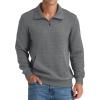 imageNITAGUT Mens Quarter Zip Sweatshirt Long Sleeve Waffle Pullover Sweatshirt with PocketDark Gray