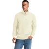 imageNITAGUT Mens Quarter Zip Sweatshirt Long Sleeve Waffle Pullover Sweatshirt with PocketLight Beige