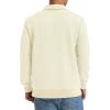 imageNITAGUT Mens Quarter Zip Sweatshirt Long Sleeve Waffle Pullover Sweatshirt with PocketLight Beige