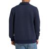 imageNITAGUT Mens Quarter Zip Sweatshirt Long Sleeve Waffle Pullover Sweatshirt with PocketNavy Blue