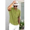 imageNITAGUT Mens Short Sleeve Shirts Casual Button Down Shirts Vacation Beach Summer Hollow Out Tops01 Grass Green