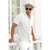 imageNITAGUT Mens Short Sleeve Shirts Casual Button Down Shirts Vacation Beach Summer Hollow Out Tops01 White