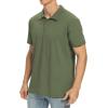 imageNITAGUT Polo Shirts for Men ShortLong Sleeve Soft Cotton Collared ShirtA Green
