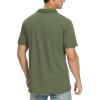imageNITAGUT Polo Shirts for Men ShortLong Sleeve Soft Cotton Collared ShirtA Green