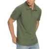 imageNITAGUT Polo Shirts for Men ShortLong Sleeve Soft Cotton Collared ShirtA Green