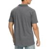imageNITAGUT Polo Shirts for Men ShortLong Sleeve Soft Cotton Collared ShirtA Heather Charcoal