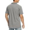 imageNITAGUT Polo Shirts for Men ShortLong Sleeve Soft Cotton Collared ShirtA Heather Gray