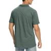 imageNITAGUT Polo Shirts for Men ShortLong Sleeve Soft Cotton Collared ShirtA Heather Green