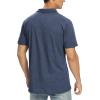 imageNITAGUT Polo Shirts for Men ShortLong Sleeve Soft Cotton Collared ShirtA Heather Navy