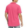 imageNITAGUT Polo Shirts for Men ShortLong Sleeve Soft Cotton Collared ShirtA Hot Pink