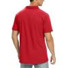 imageNITAGUT Polo Shirts for Men ShortLong Sleeve Soft Cotton Collared ShirtA Red