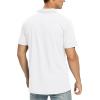 imageNITAGUT Polo Shirts for Men ShortLong Sleeve Soft Cotton Collared ShirtA White
