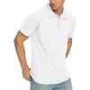 imageNITAGUT Polo Shirts for Men ShortLong Sleeve Soft Cotton Collared ShirtA White