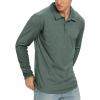 imageNITAGUT Polo Shirts for Men ShortLong Sleeve Soft Cotton Collared ShirtB Heather Green