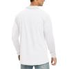 imageNITAGUT Polo Shirts for Men ShortLong Sleeve Soft Cotton Collared ShirtB White