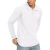 imageNITAGUT Polo Shirts for Men ShortLong Sleeve Soft Cotton Collared ShirtB White