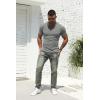 imageNITAGUT Polo Shirts for Men V Neck Slim Fit Short Sleeve Performance Golf Shirt Knit Soft TeesDark Gray