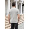 imageNITAGUT Polo Shirts for Men V Neck Slim Fit Short Sleeve Performance Golf Shirt Knit Soft TeesLight Gray