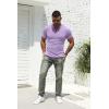 imageNITAGUT Polo Shirts for Men V Neck Slim Fit Short Sleeve Performance Golf Shirt Knit Soft TeesLight Purple