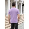 imageNITAGUT Polo Shirts for Men V Neck Slim Fit Short Sleeve Performance Golf Shirt Knit Soft TeesLight Purple