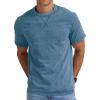 imageNITAGUT Mens Distressed Cotton Shirts Vintage Hipster Hip Hop Longline Crew Neck TShirtDenim Blue