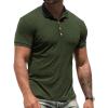 imageNITAGUT Mens Polo Shirts Shortsampamp Long Sleeve Casual Slim Fit Workout Shirts0 Dark Green