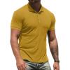 imageNITAGUT Mens Polo Shirts Shortsampamp Long Sleeve Casual Slim Fit Workout Shirts01yellow