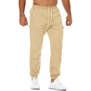 imageNITAGUT Mens Casual Cargo Pants Joggers Sports Pants Trousers Long Pants with Pockets