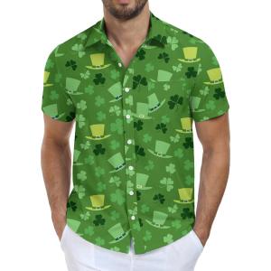 imageNITAGUT Mens Hawaiian Shirts Button Down Short Sleeve Tropical Vacation Beach Shirts with PocketHat