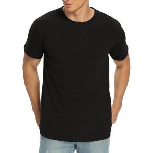 imageNITAGUT Mens Premium Cotton Crew Neck TShirt Fresh Classic TeeA Black