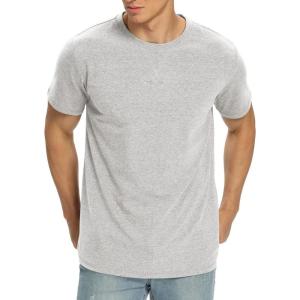 imageNITAGUT Mens Premium Cotton Crew Neck TShirt Fresh Classic TeeA Heather Gray