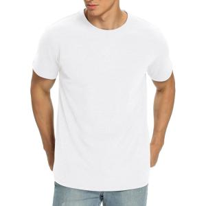 imageNITAGUT Mens Premium Cotton Crew Neck TShirt Fresh Classic TeeA White