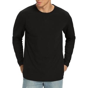 imageNITAGUT Mens Premium Cotton Crew Neck TShirt Fresh Classic TeeB Black