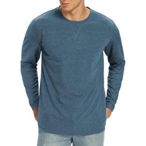 imageNITAGUT Mens Premium Cotton Crew Neck TShirt Fresh Classic TeeB Heather Blue