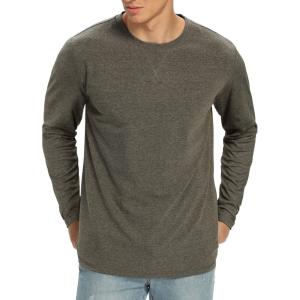 imageNITAGUT Mens Premium Cotton Crew Neck TShirt Fresh Classic TeeB Heather Brown