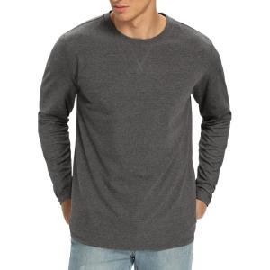 imageNITAGUT Mens Premium Cotton Crew Neck TShirt Fresh Classic TeeB Heather Charcoal