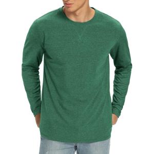 imageNITAGUT Mens Premium Cotton Crew Neck TShirt Fresh Classic TeeB Heather Green
